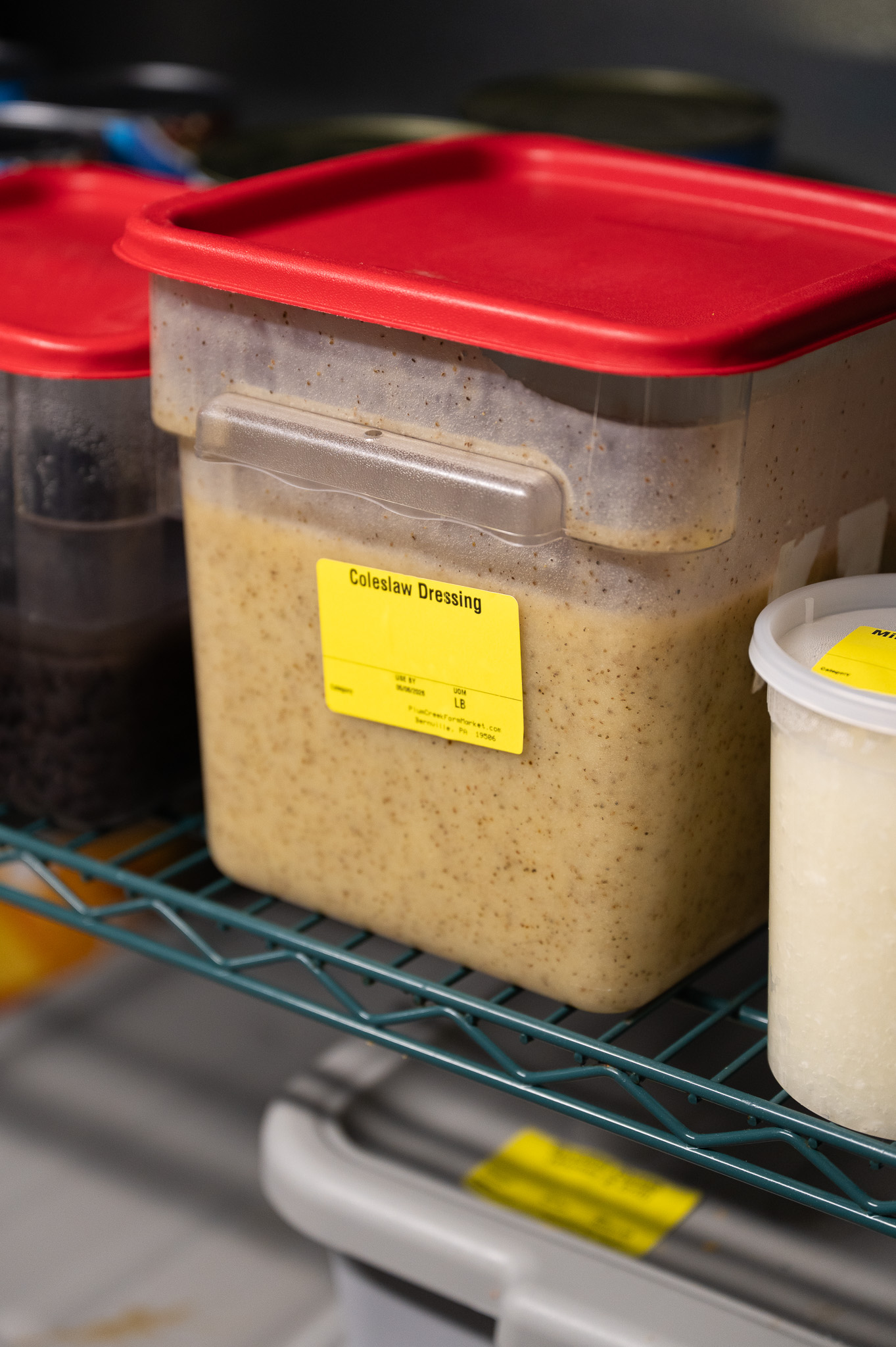 Bulk bins with printed shelf labels